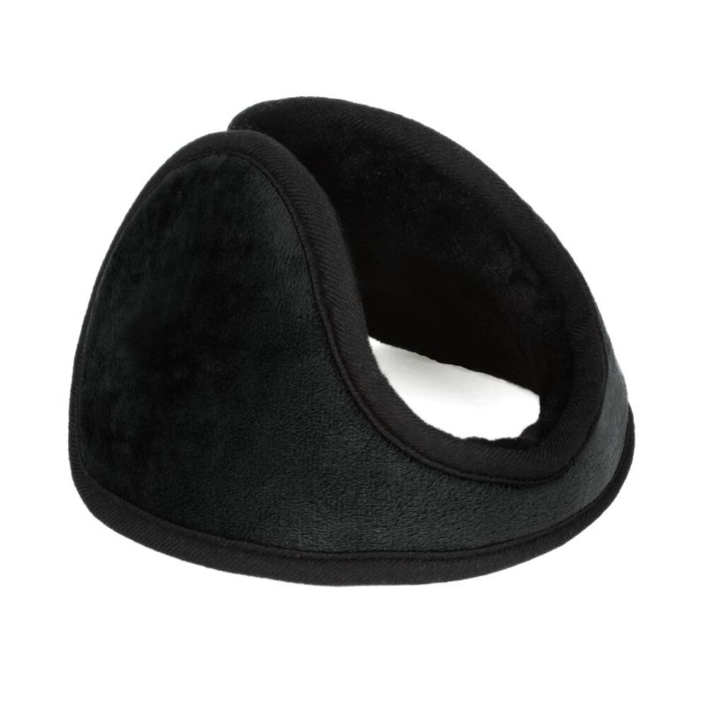 Unisex Winter Pad Fleece Cover Ear Warmer Back Earmuffs Black